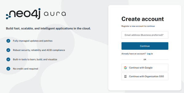 Neo4j Aura Create Account