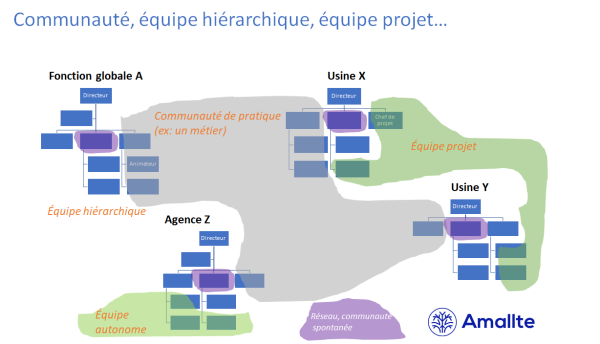 Communauté, équipe hiérarchique, équipe projet